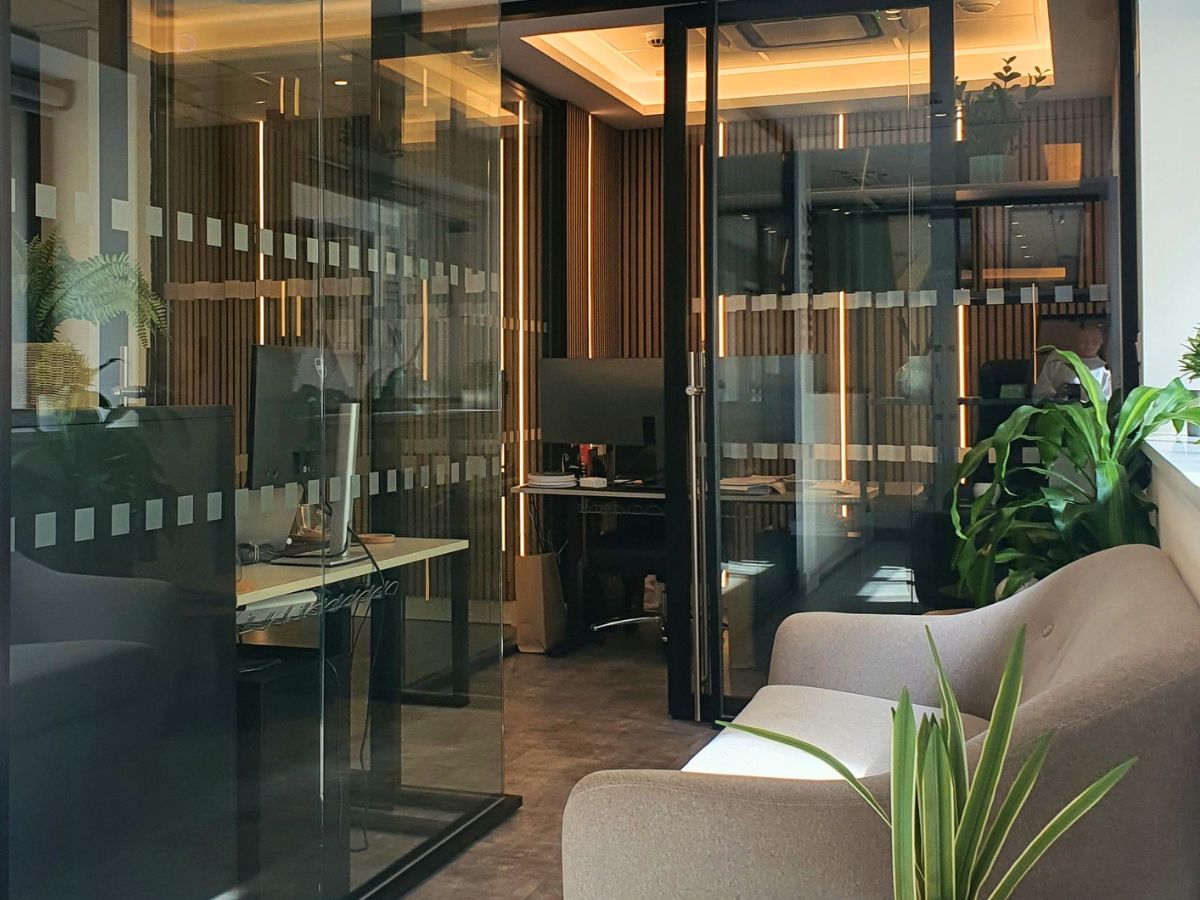 Welcome area inside the BSG office in Gibraltar